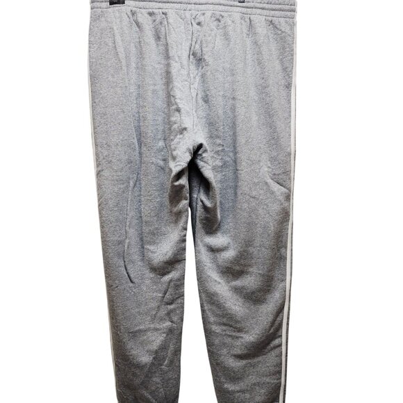 Adidas Mens Size 3XLT Gray Jogger Pants W/ White Stripes Drawstring Waist - Picture 3 of 10